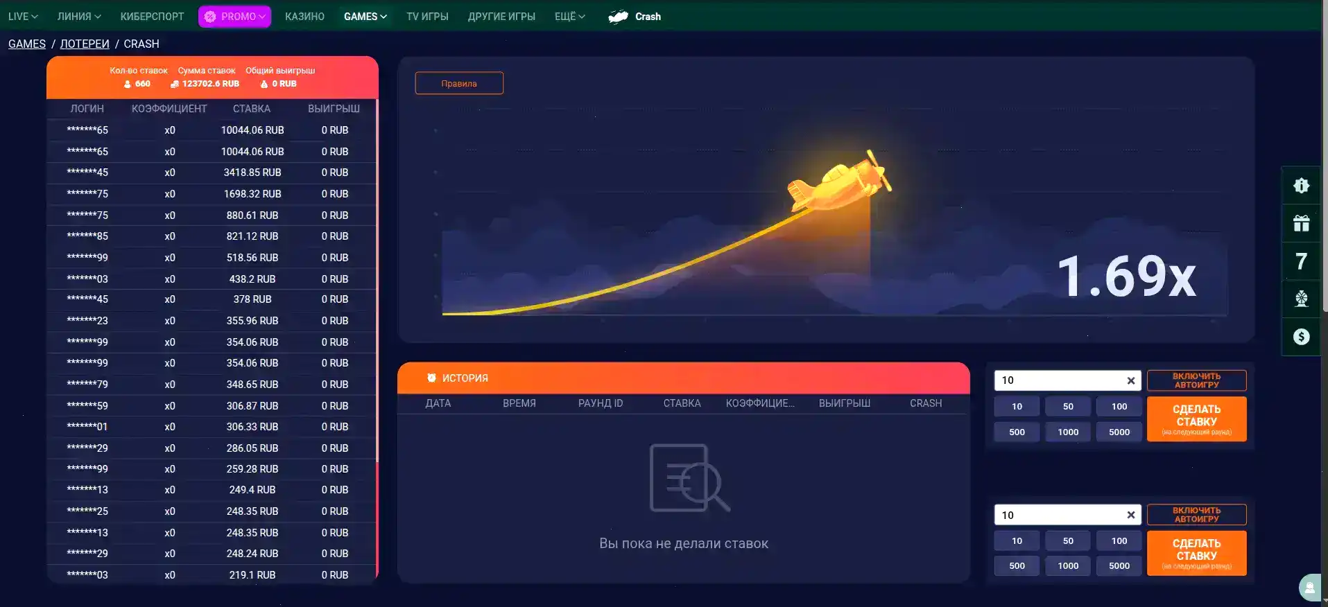Интерфейс живых выплат в Казино Кактус, верификация VIP